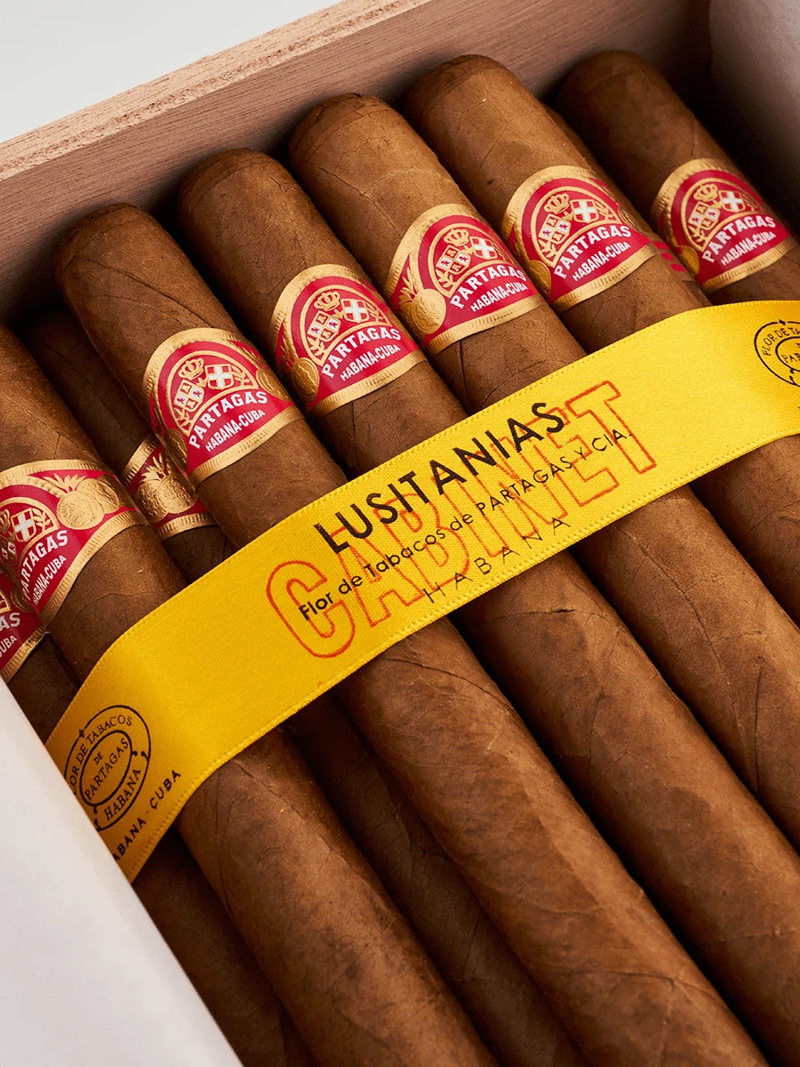 Partagas Lusitanias cigars in their box